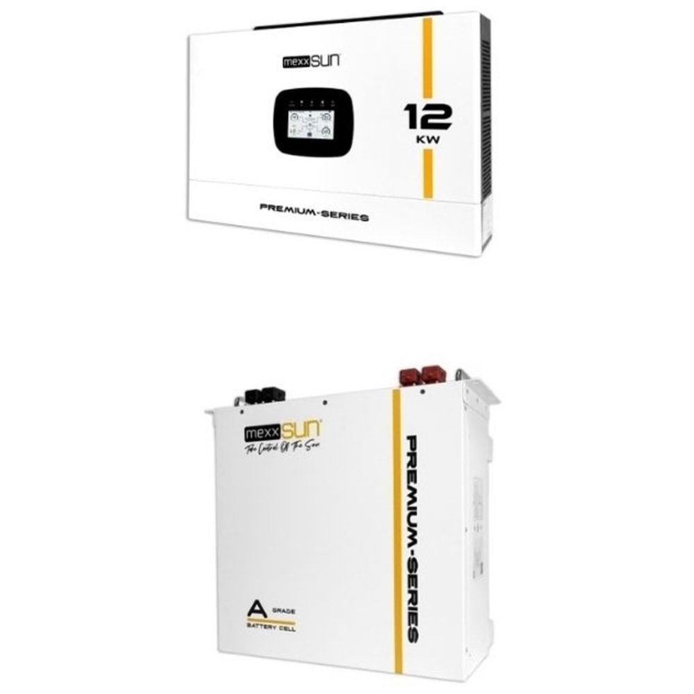 Mexxsun 12kW İnverter + Mexxsun 48V 100A Lityum Akü