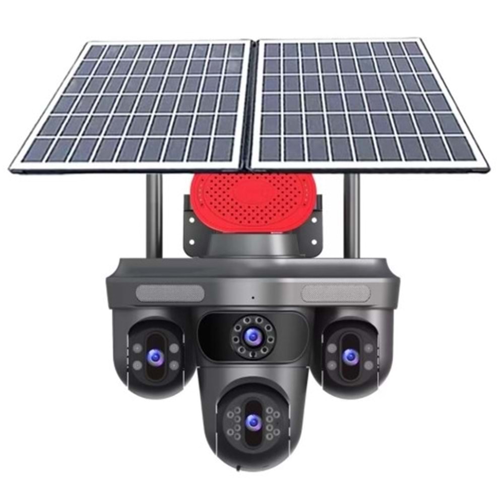 Pulnıx AOV Teknolojisi 4G Solar Kamera IPC 4 Kameralı 7/24 Kayıt