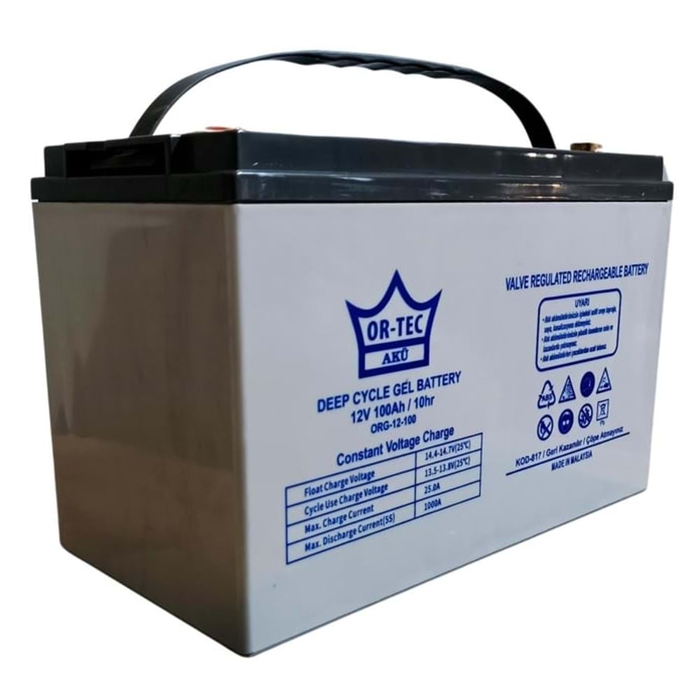 Or-Tec 12V 100A Jel Akü