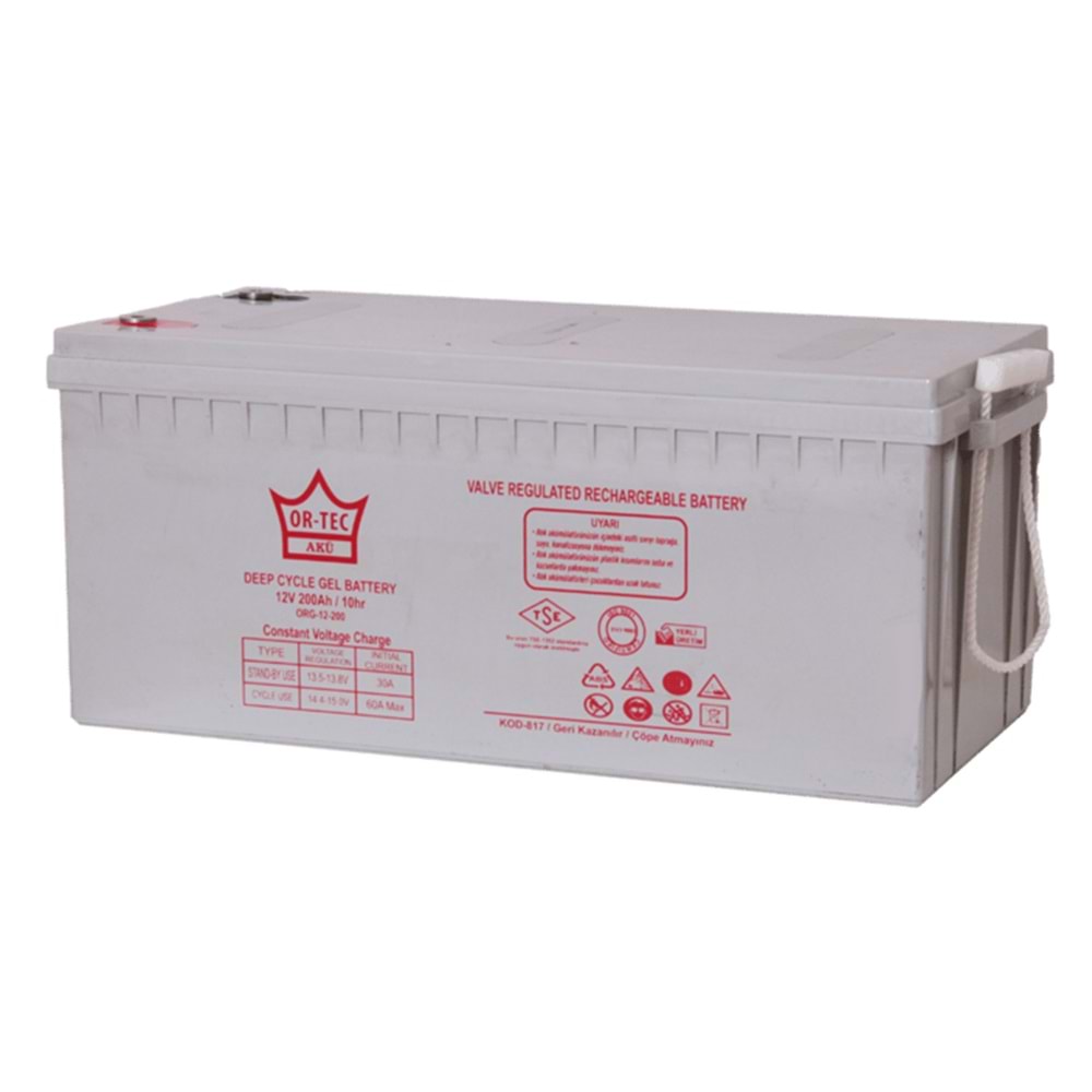 Or-Tec 12V 200A Jel Akü