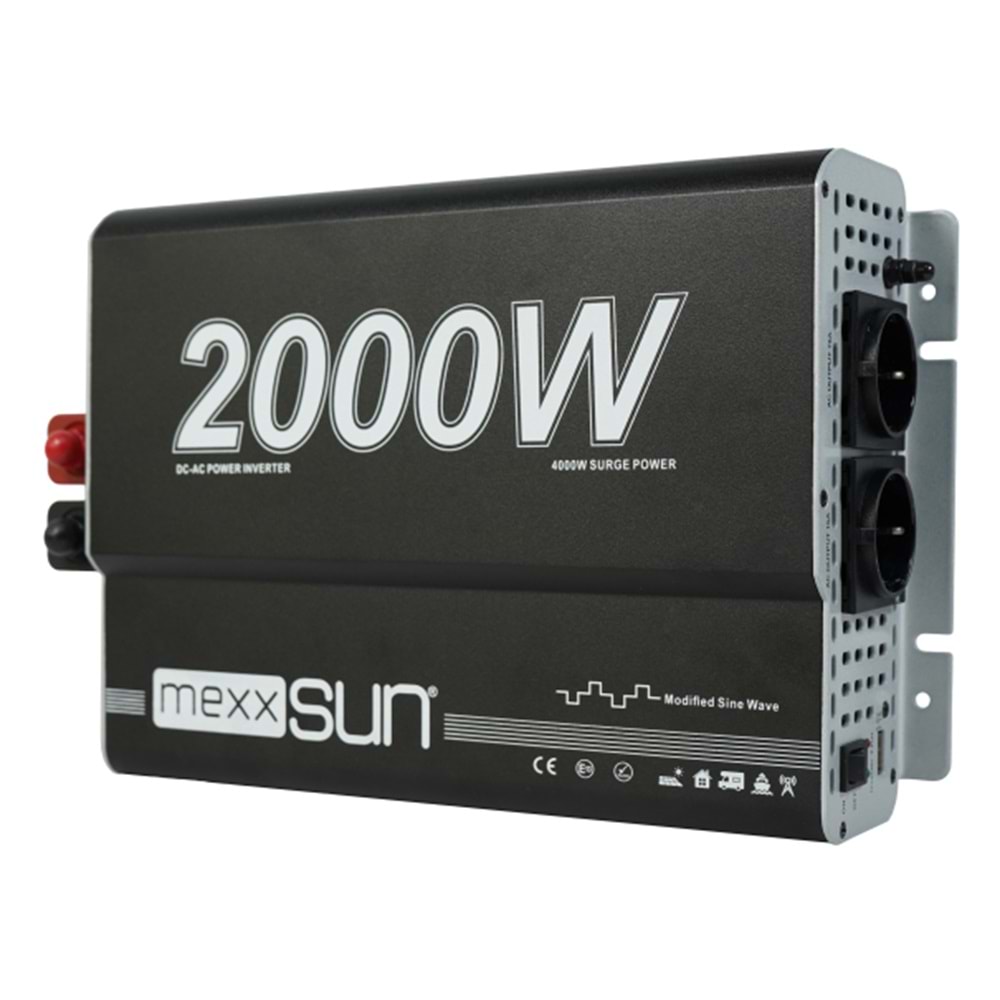 Mexxsun 12V 2000W Modifiye Sinüs İnverter