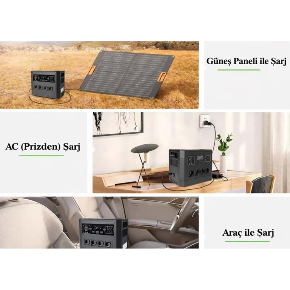 ORTEC TAŞINABİLİR İSTASYON 24OOW İNVERTER + 2KW BATARYA