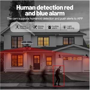 Pulnıx AOV Teknolojisi 4G Solar Kamera IPC 4 Kameralı 7/24 Kayıt