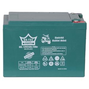 Or-Tec 12V 24A Elektrikli Jel Akü