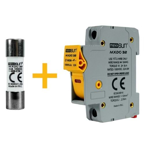 Mexxsun DC Sigorta + Sigorta Yuvası (32A 1000V)