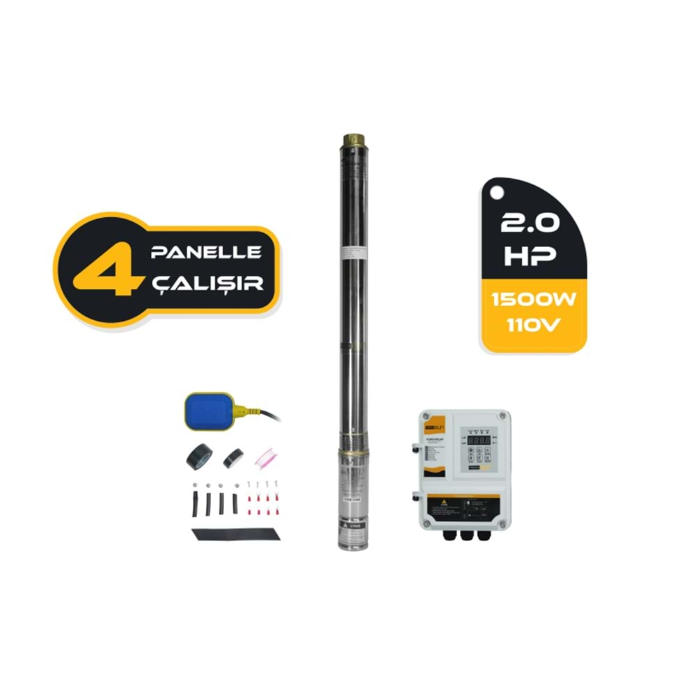 DC Pompa 2Hp / 1500W / 110V (3RDC3.8-180-110-1500)