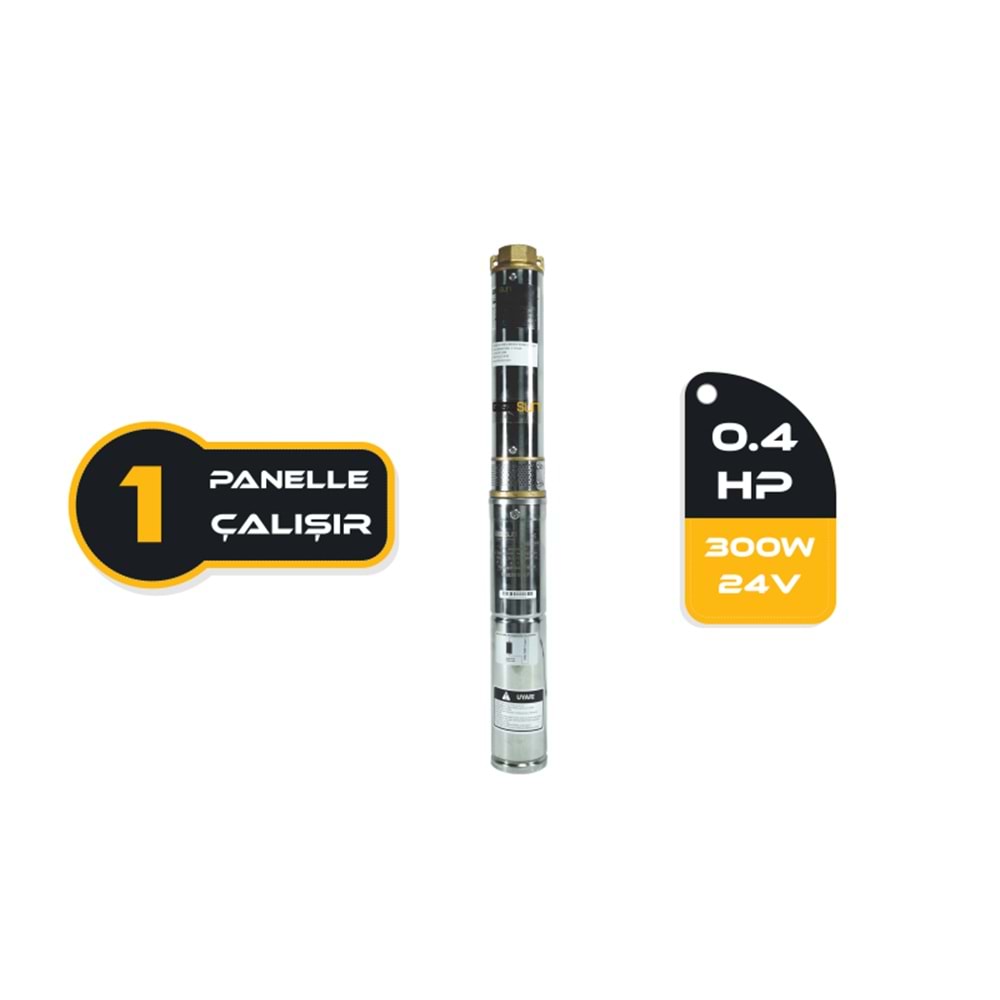 DC Pompa 0.4 Hp / 300W / 24V (3RDC3-35-24-300)